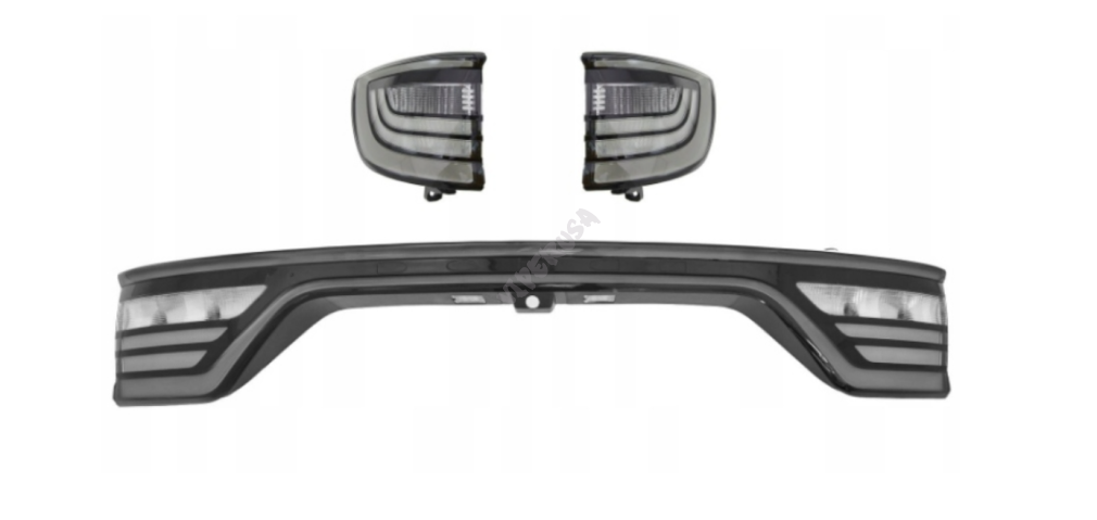 Lampy tuningowe białe, blenda klapy tył