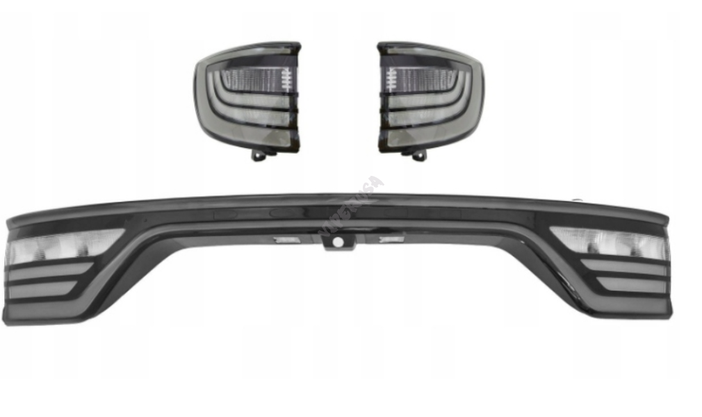 Lampy tuningowe białe, blenda klapy tył